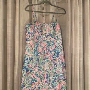 Lilly Pulitzer Pink, Blue & Green Paisley Mini Dress